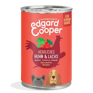 Sparpaket 6 x 400 g Edgard & Cooper Senior Huhn & Lachs Hunde Nassfutter Abverkauf